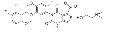 Linzagolix choline Chemical Structure