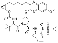 Grazoprevir potassium Chemical Structure
