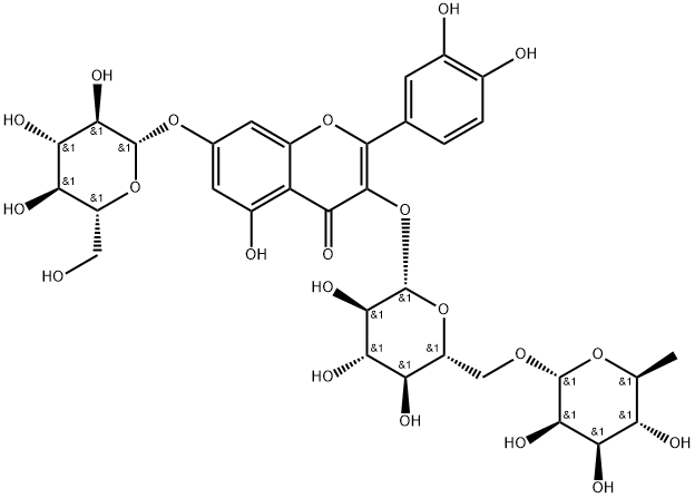 Quercetin 3-rutinoside 7-glucoside 结构式