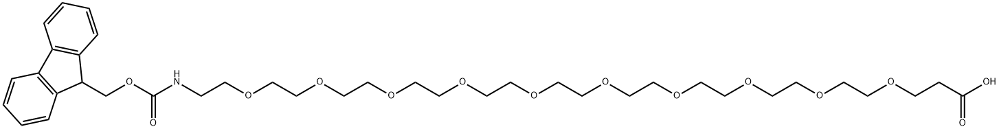 Fmoc-NH-PEG10-CH2CH2COOH 结构式