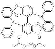 Diacetato[(S)-(-)-5,5'-bis(diphenylphosphino)-4,4'-bi-1,3-benzodioxole]ruthenium(II 结构式