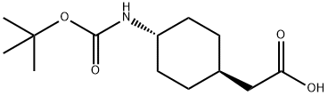 trans-(N-Boc-4-aminocyclohexyl)acetic Acid Chemical Structure