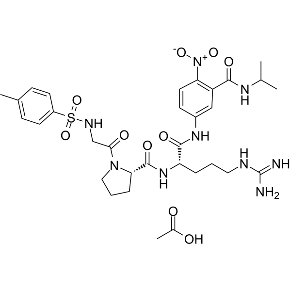 Tos-Gly-Pro-Arg-ANBA-IPA acetate 结构式