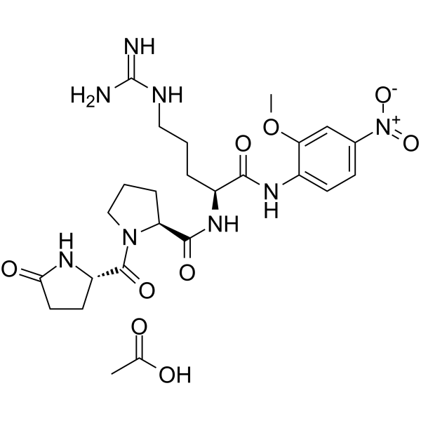 pGlu-Pro-Arg-MNA monoacetate 结构式