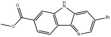 Methyl 3-bromo-5H-pyrido[3,2-b]indole-7-carboxylate 结构式