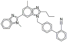 2-Descarboxy-2-cyano Telmisartan-d3 结构式