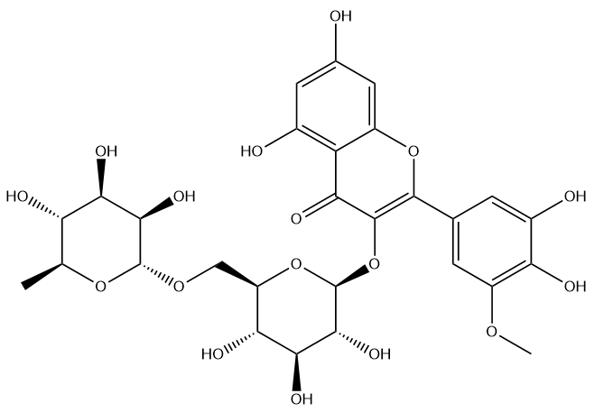 Myricetin 3′-methyl ether 3-O-rutinoside 结构式