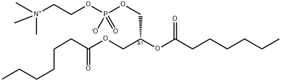 1,2-Diheptanoyl-sn-glycero-3-phosphocholine 结构式