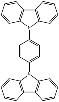 9,9'-(1,4-phenylene)bis-9H-Carbazole 结构式