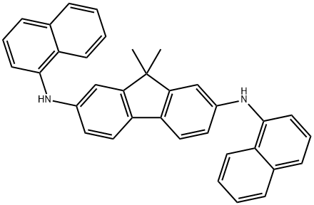 9,9-Dimethyl-N2,N7-di(naphthalen-1-yl)-9H-fluorene-2,7-diamine 结构式