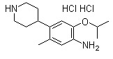 5-Methyl-2-(1-methylethoxy)-4-(4-piperidinyl)- benzenamine dihydrochloride Chemical Structure